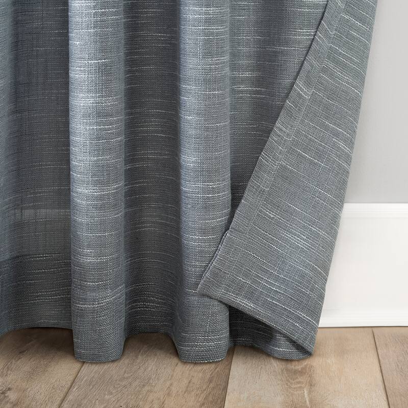 Clean Window Basketweave Anti-Dust Semi-Sheer Curtain Panel, Single Panel
