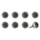 preview thumbnail 26 of 65, Knob-It Vintage Handpainted Ceramic Knobs (8-Pack) Blue/Yellow/Copper