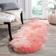 preview thumbnail 23 of 96, SAFAVIEH Handmade Natural Sheepskin Leanca 3.4-inch Thick Rug 2' x 6' Runner - Solid Pink