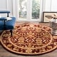 preview thumbnail 36 of 99, SAFAVIEH Handmade Antiquity Manda Traditional Oriental Wool Rug 3'6" Round - Wine/Gold - Round