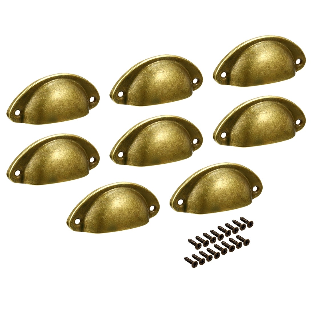 66mm Hole Centers 4pcs Cup Drawer Pull Kitchen Cabinet Handle Bronze Tone 