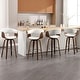 preview thumbnail 11 of 186, 26"/29" Faux Leather Swivel Bar Stools, Wood Counter Stool