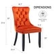 preview thumbnail 15 of 55, Set of 2 Modern Glam Velvet Dining Chairs - Armless TuftedAccent Side Chairs with Nailhead Trim & Ring Handle