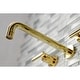 preview thumbnail 29 of 36, Manhattan 3-Hole Wall Mount Roman Tub Faucet in Brushed Brass