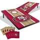 preview thumbnail 1 of 5, San Francisco 49ers NFL Compact 2x3 Tailgate Cornhole Board Set Include Carrying Case