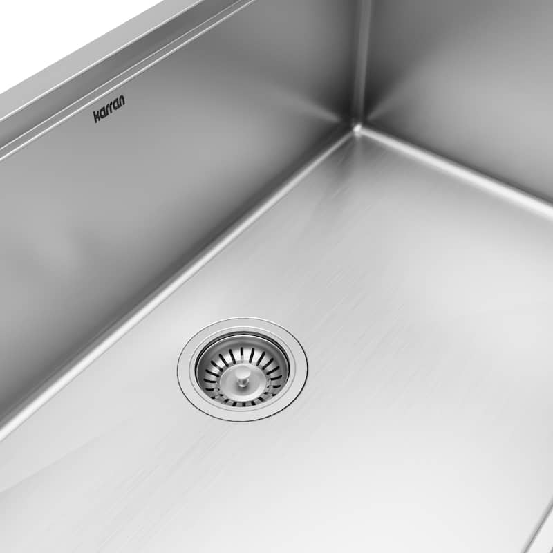 Karran Elite WSA-42-PK1 Apron Front Farmhouse 30" Single Bowl Stainless Steel Workstation Sink