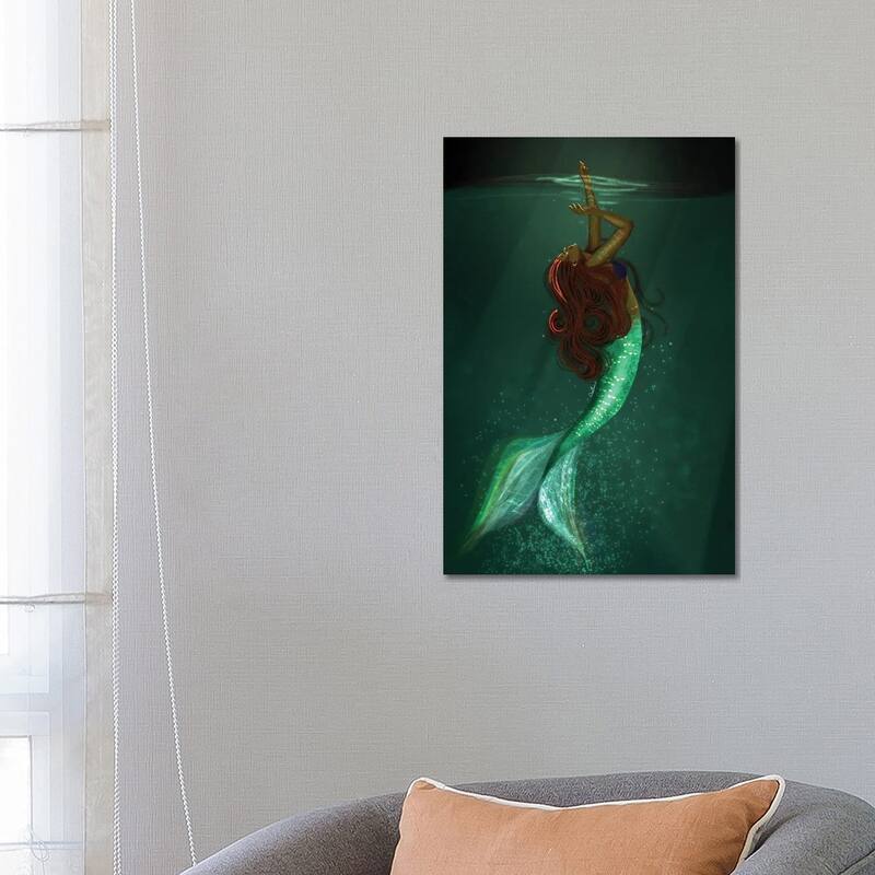 iCanvas "Black Girls Can Be Mermaids Too" by DeeLashee Artistry Canvas Print - 26x18x1.5