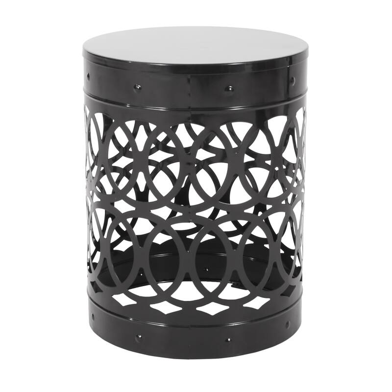 Outdoor Metal S/2 End table, No assembly is required, This comes as a set of two
