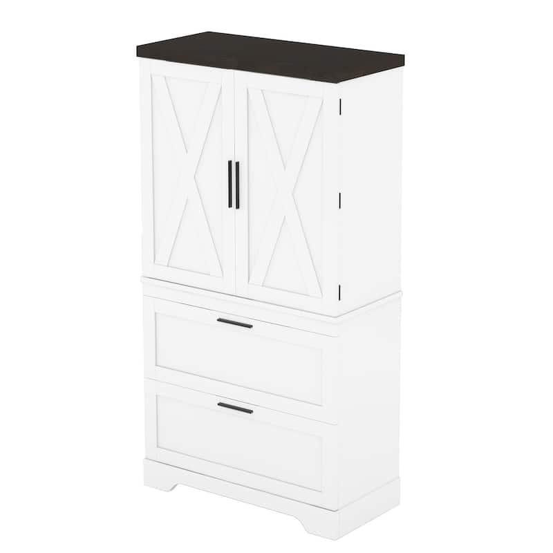 Modern Farmhouse Wooden Storage Cabinet