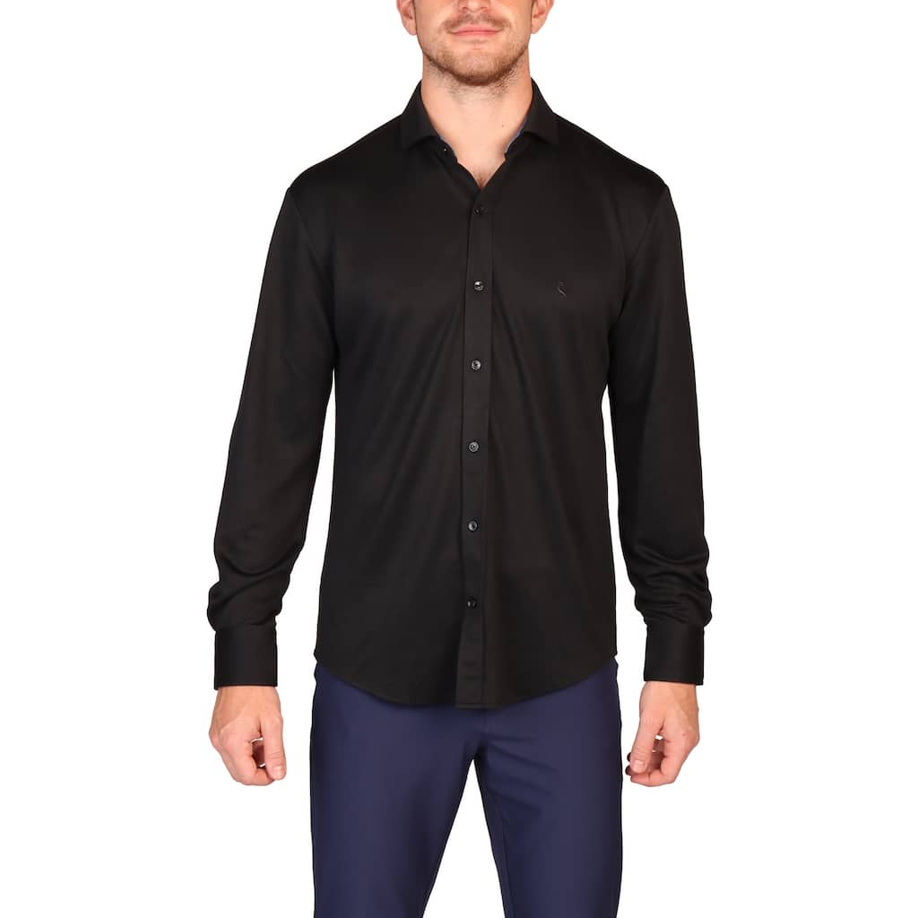 Tailorbyrd Men's Classic Fit Modal Button-Down Shirt