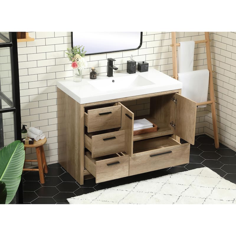 Line 36 - 48 Inch Single Bathroom Vanity - Natural Oak - 42 Inches