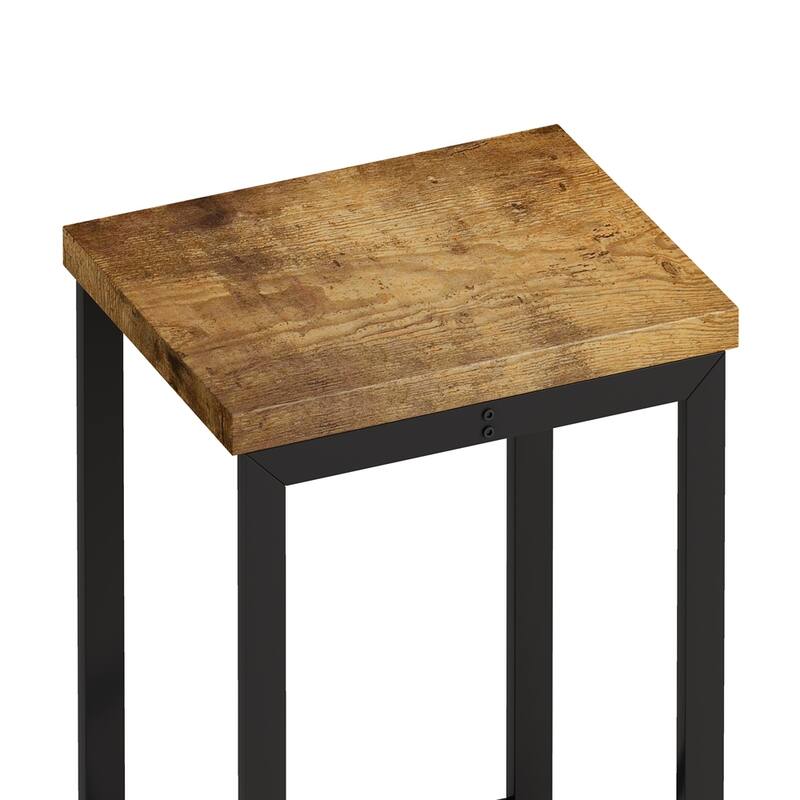 Counter Height Extra Long Dining Table Set with 3 Stools