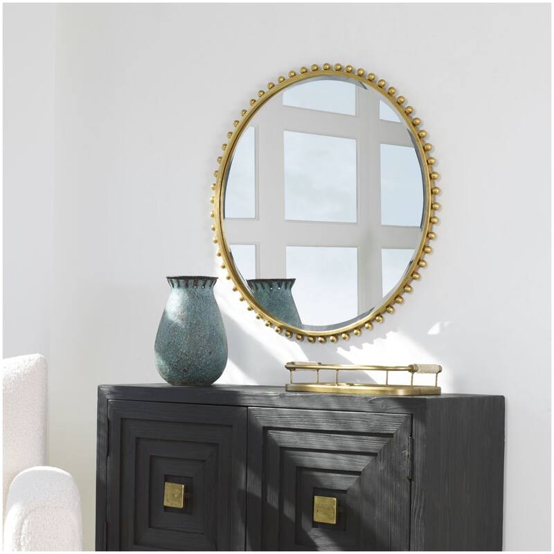 Uttermost 097-TAZA-MIRROR Taza 32" Diameter Circular Framed Bathroom