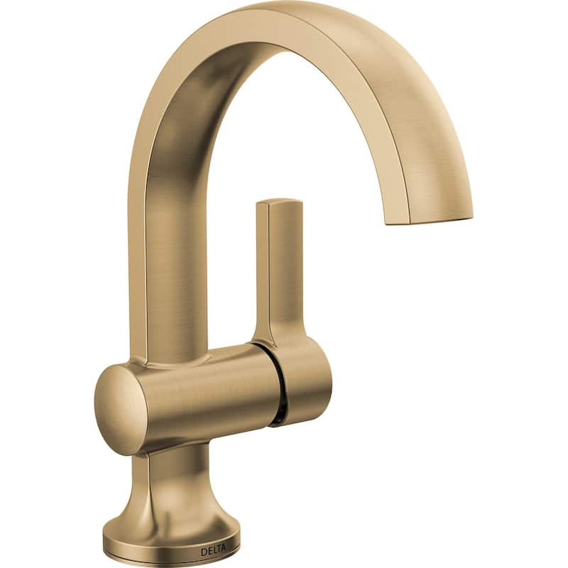 Delta 15855LF Albion 1.2 GPM Single Hole Bathroom Faucet with Push - Champagne Bronze