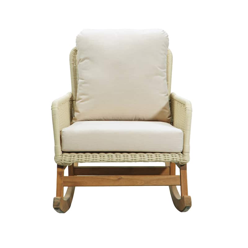 Christopher Knight Home - Outdoor Seating Set PE Rattan Rocking Chair