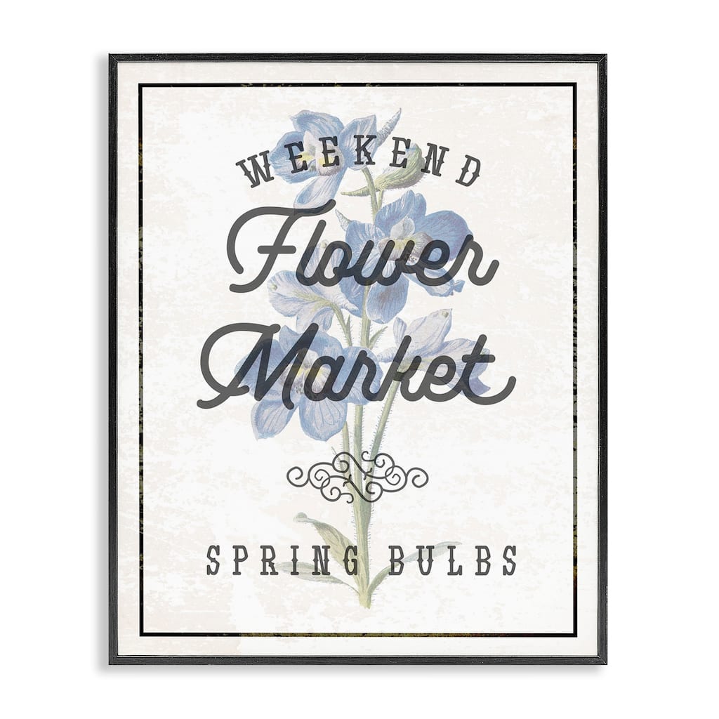 Stupell Weekend Flower Market Framed Giclee Art Design By Lil' Rue