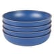 preview thumbnail 1 of 2, 4 Piece 8.5 Inch Melamine Dinner Bowl Set In Blue Blue