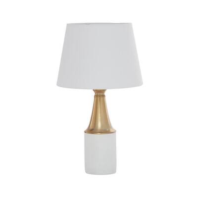 Birdella 21-Inch White Transitional Cement Accent Table Lamp