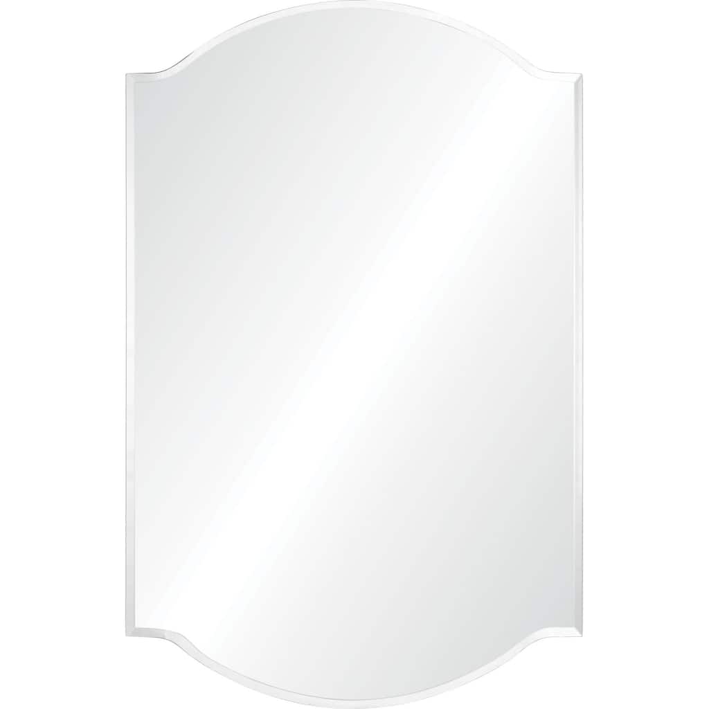 36" Glass Unframed Beveled Wall Mirror