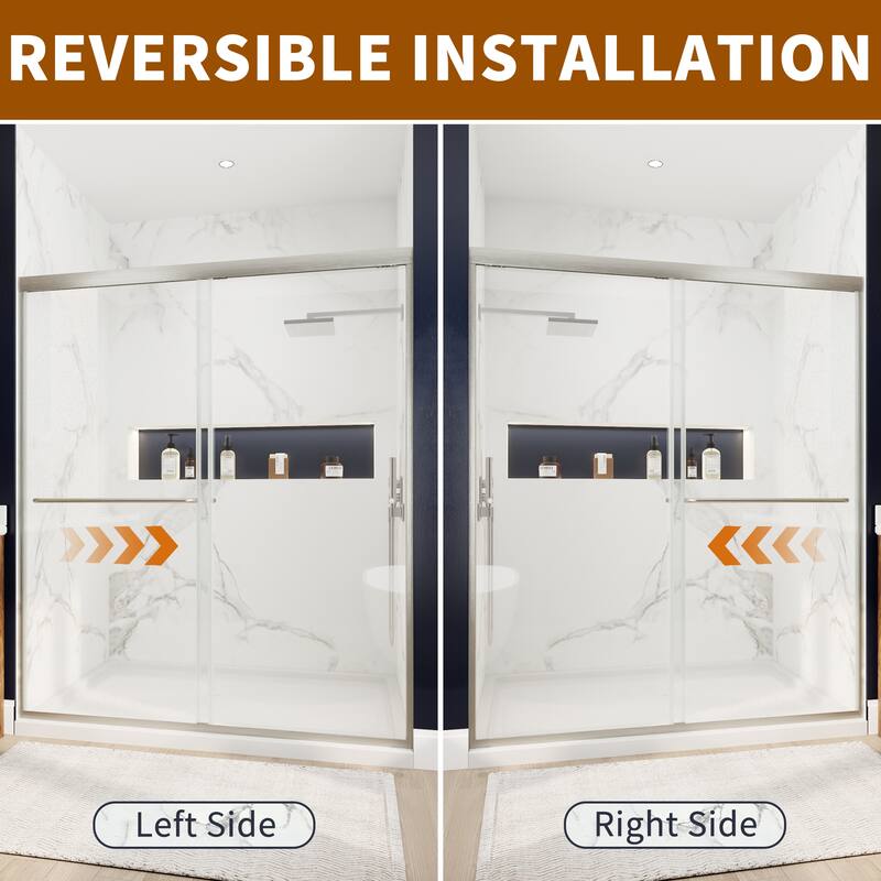 Modland 50-54''x 70'' Glass Shower Door - 50''-54''x 70''