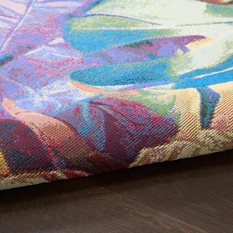 Nourison Color Splash Indoor/Outdoor Multicolored Nature Area Rug