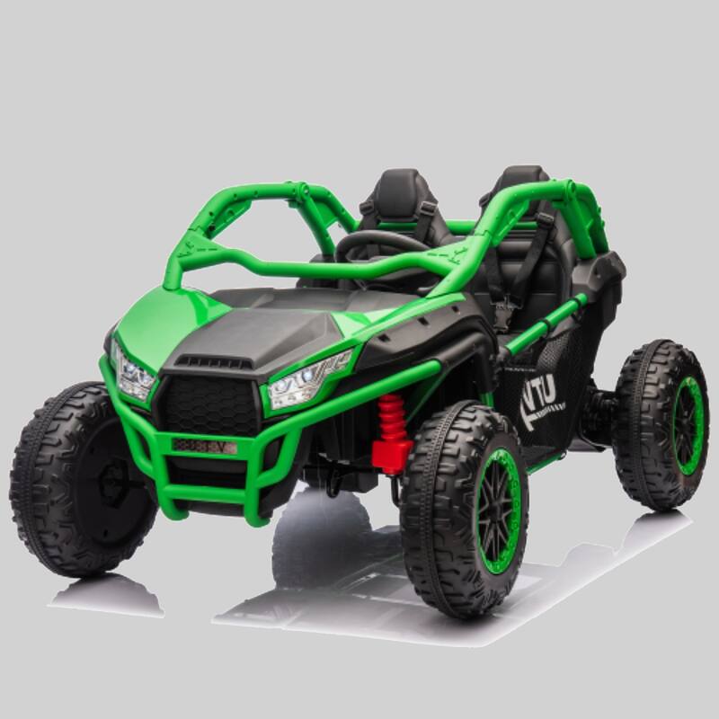 Kids 24V Two-Seater UTV Ride-On with Remote Control, Bluetooth, Four-Wheel Suspension, 3.73-4.97 MPH, for 3+ Years Old