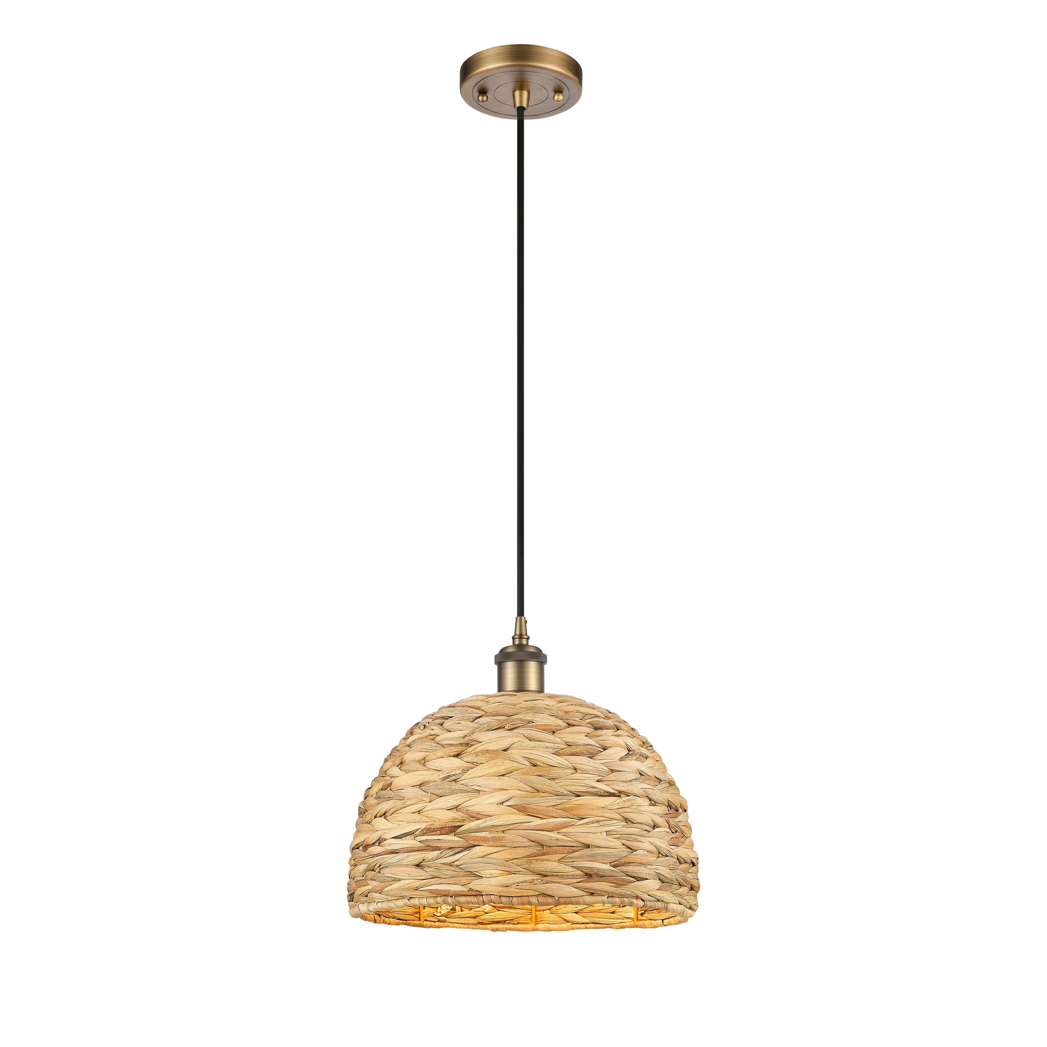 Option Brushed Brass / Natural Rattan