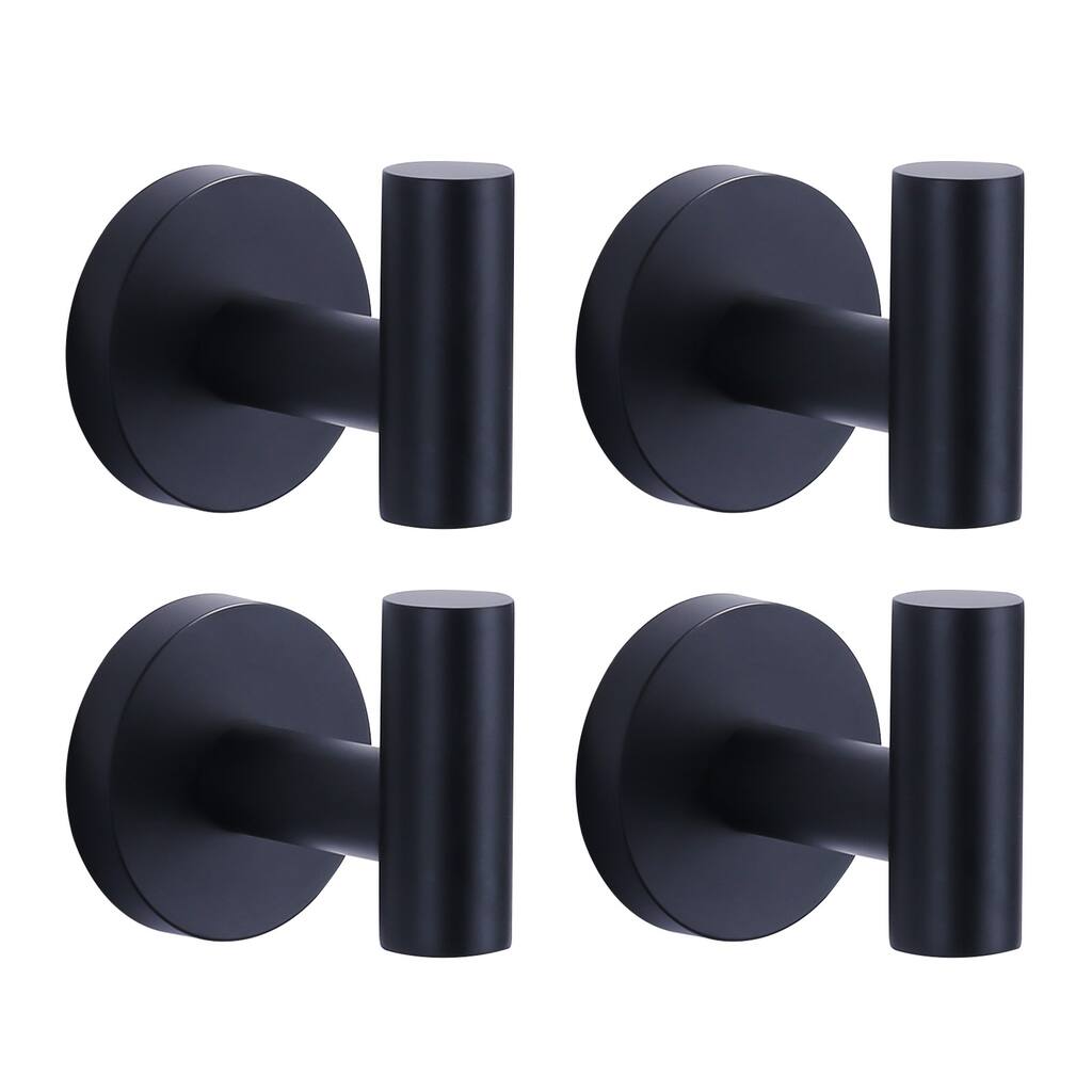 WOWOW Stainless Steel J-Hook Robe/Towel Hook 4 PCS