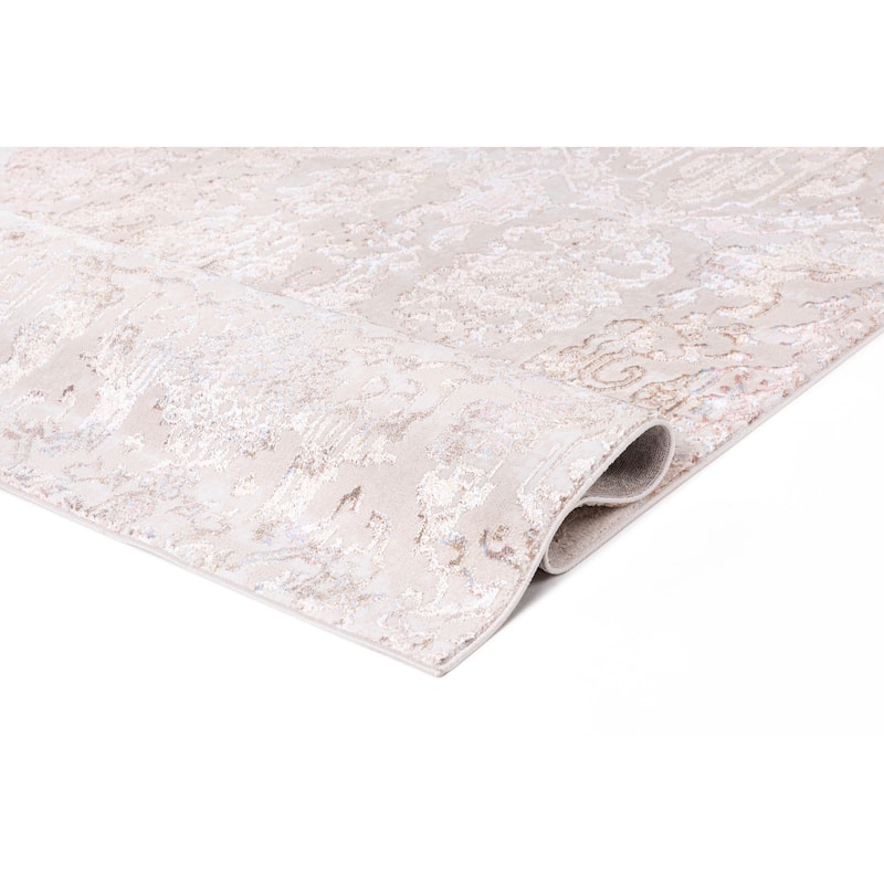 Liam Transitional Beige and Mustard Abstract Rug