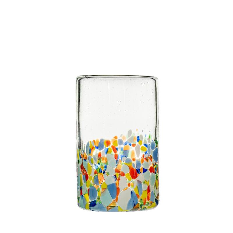 10 Strawberry Street Pueblo Handblown Mexican Glassware, Set of 4