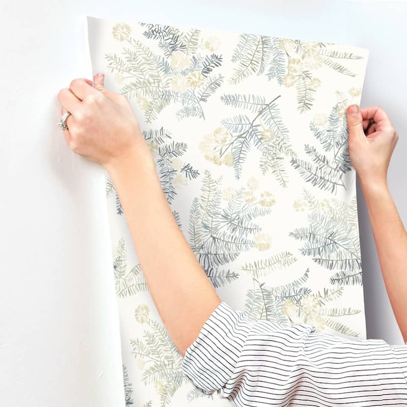 Chesapeake Frith Sea Green Botanical Wallpaper