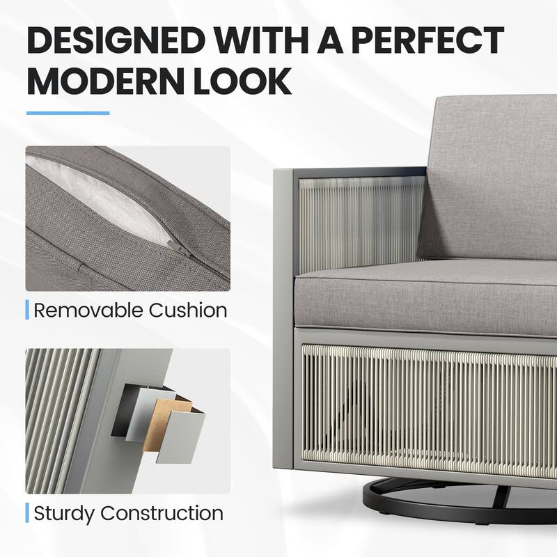 Outdoor Swivel Gliders Chair Rattan Rocking Chair