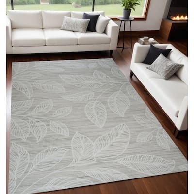 Ceyu Distressed Floral Traditional Stain Resistant Woven Area Rug By HomeRoots