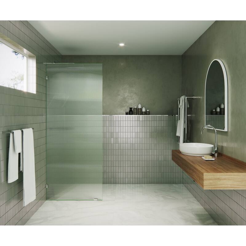 Glass Warehouse GW-FL-32 Gaia 78" High x 32" Wide Shower Screen - Chrome