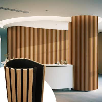 Art3d Flex Acoustic 3D Wall Panel 95.3"x23.8" Teak