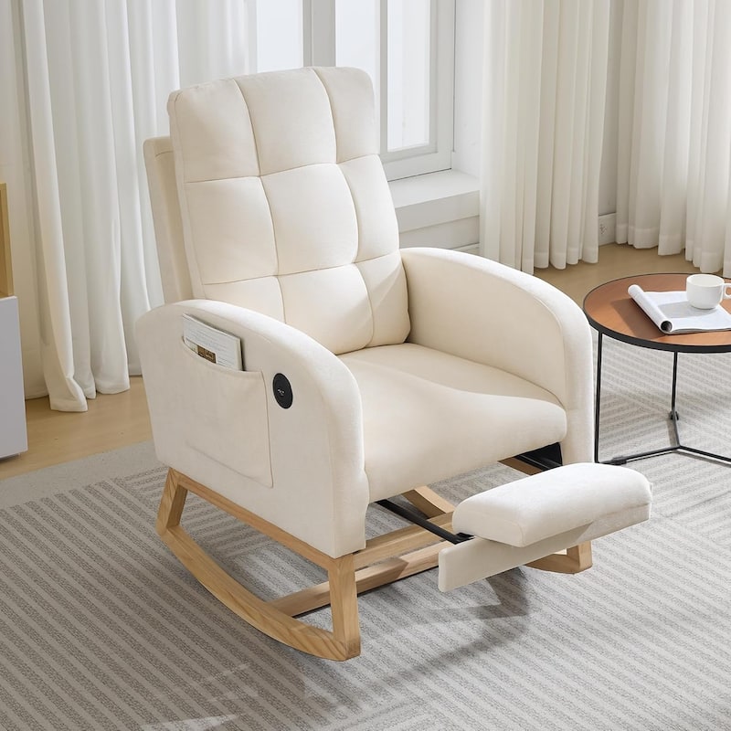Modern Nursery Rocking Chair - Off White