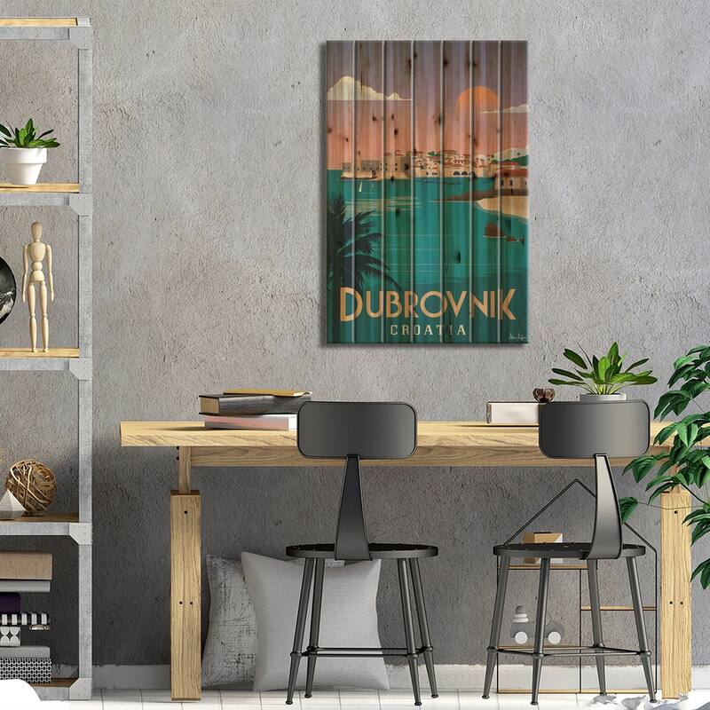 Dubrovnik Print On Wood by IdeaStorm Studios - Multi-Color