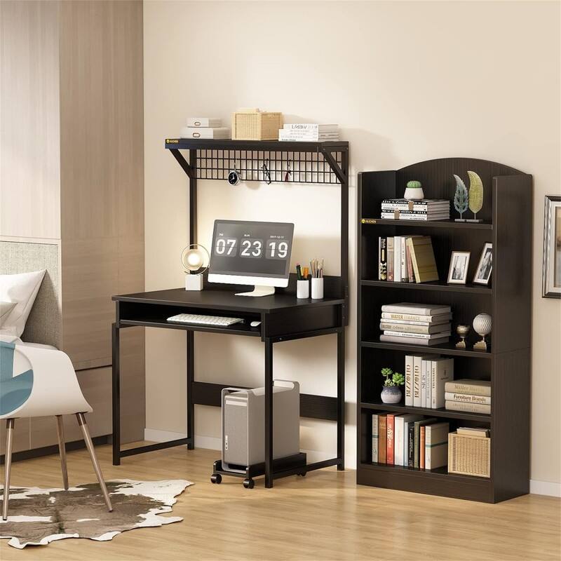 Computer Desk with Hutch