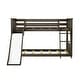 preview thumbnail 14 of 15, Max and Lily Classic Twin over Twin Low Bunk with Easy Slide and Curtain