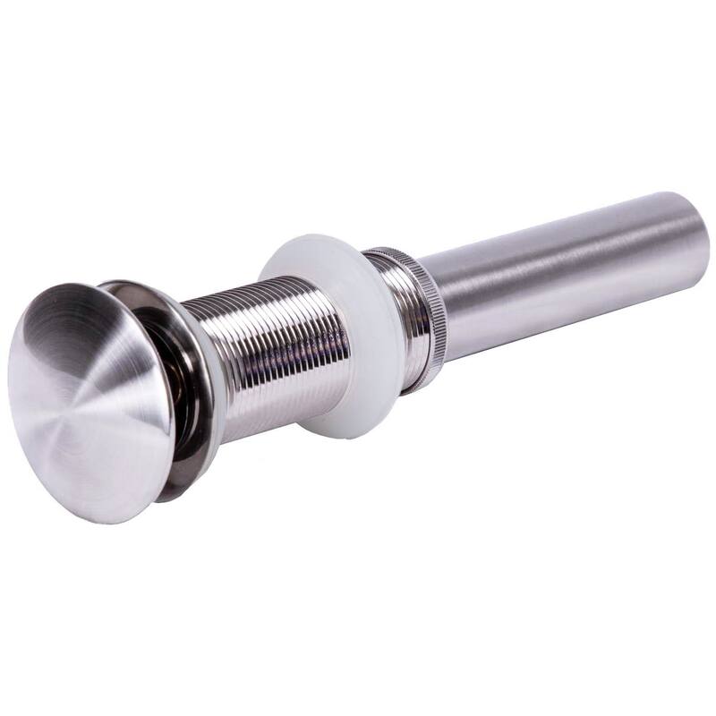 Novatto UPD-BN Umbrella Drain Less Overflow in Brushed Nickel