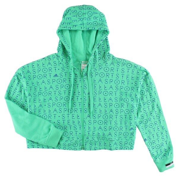 Adidas Womens Stella McCartney Sport Full Zip Hoodie Green - Overstock -  22574121