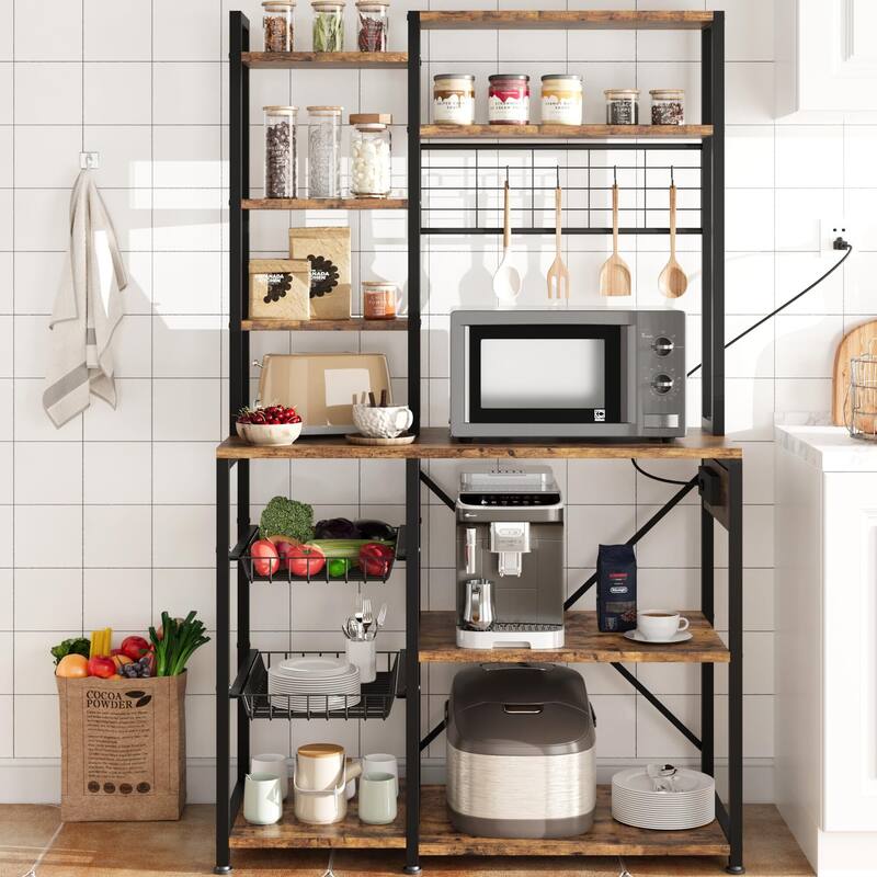 Bakers Rack with Power Outlet