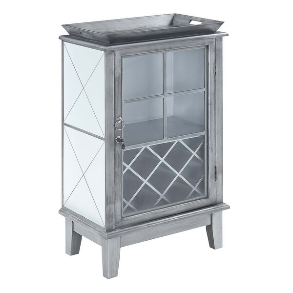 Locking wine sale cabinet
