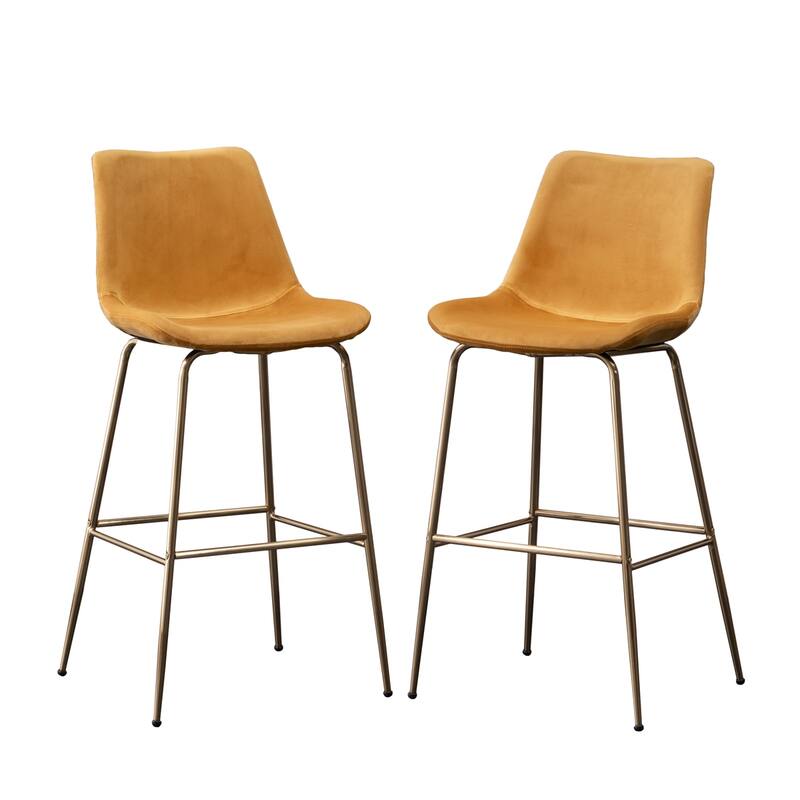 Modern Velvet 26.50 Counter Height Stool, Set of 2