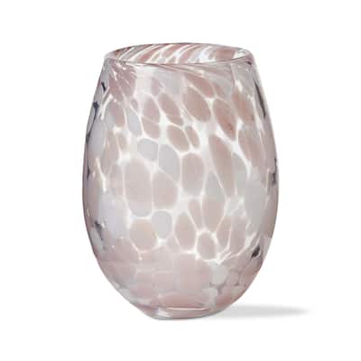 Lavender Confetti Stemless Wine Glass Dishwasher Safe Everyday Drinkware 4.72 in H x 3.54 in L x 3.54 in W