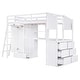 preview thumbnail 7 of 12, Pine Wood Loft Bed with Wardrobe, Desk, and Swappable Ladder, Twin Size