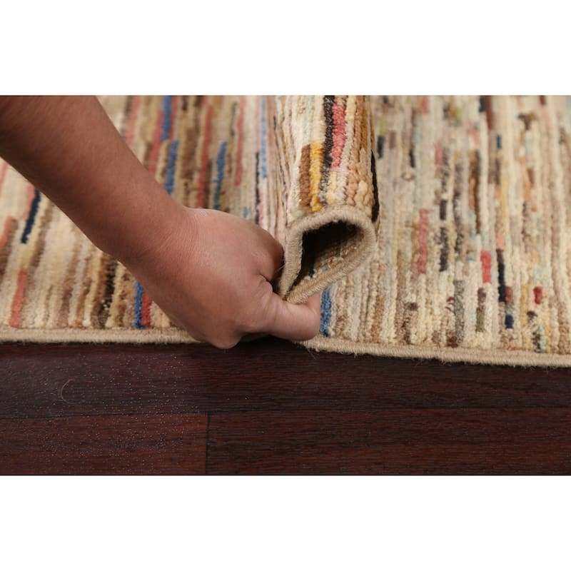 Contemporary Gabbeh Kashkoli Area Rug Wool Hand-knotted Foyer Carpet - 2'7" x 3'10"