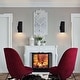 preview thumbnail 5 of 3, 2 light porch light aluminum glass wall lighting matte black led sconces - N/A