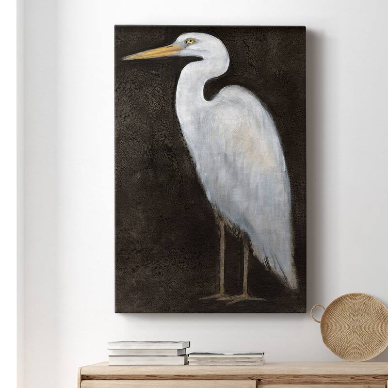 White Heron Portrait II Premium Gallery Wrapped Canvas - Ready to Hang