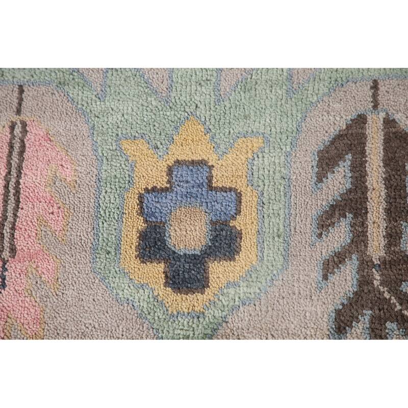 All-Over Large Floral Oushak Oriental Area Rug Wool Carpet - 12'0"x 14'9"